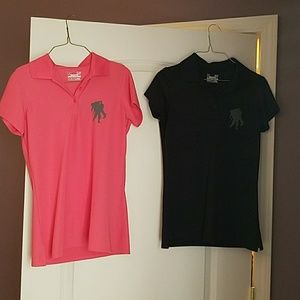 Two Under Armour Wounded Warrior polo shirts
